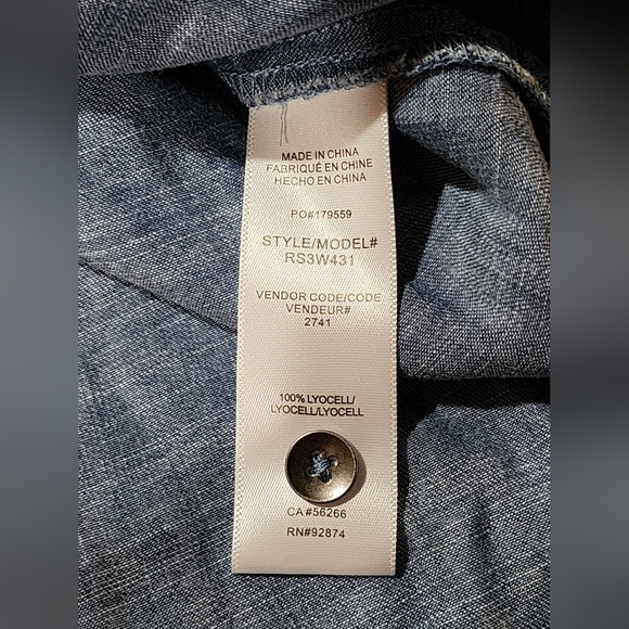 Splendid Women's Serena Long Sleeve Shirt Blue Small NEW - Picture 8 of 10